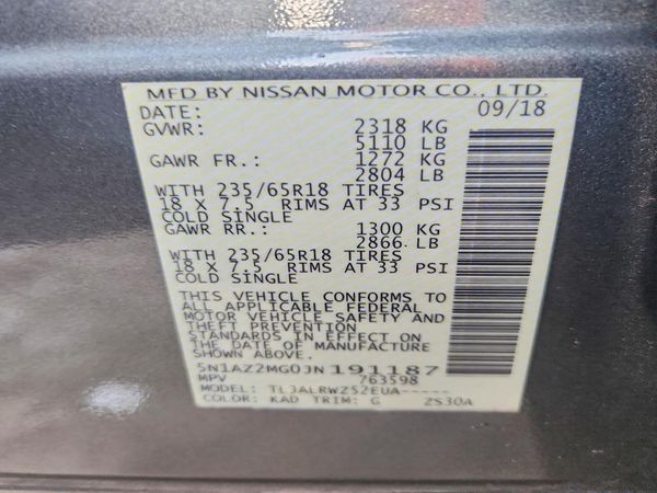 2018 NISSAN MURANO