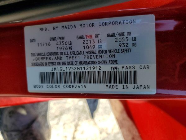 2017 MAZDA 6