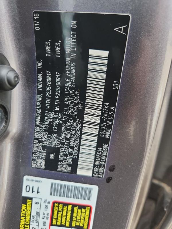 2016 TOYOTA SIENNA