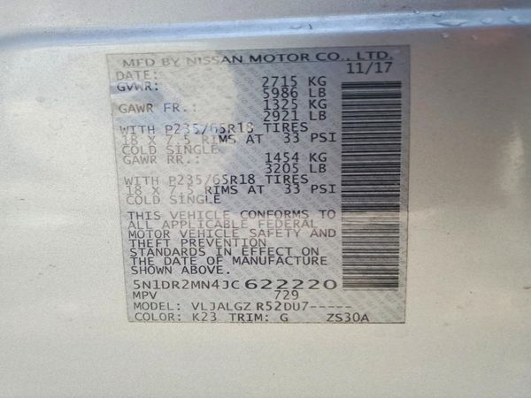 2018 NISSAN PATHFINDER
