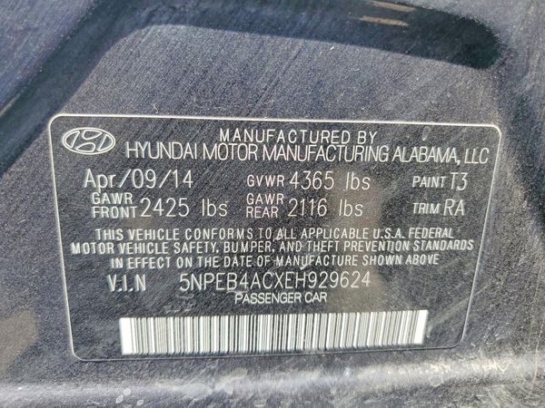 2014 HYUNDAI SONATA