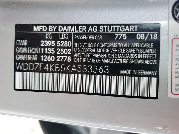 2019 MERCEDES-BENZ E E300-4M