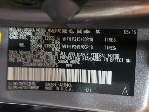 2015 TOYOTA HIGHLANDER Base/Hybrid