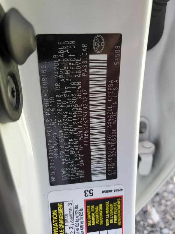 2019 TOYOTA CAMRY XSE