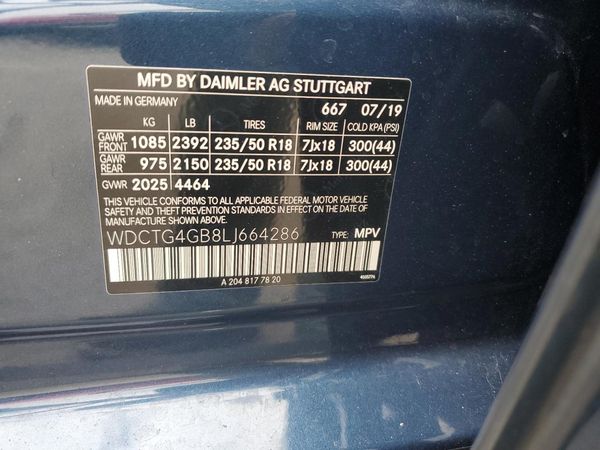 2020 MERCEDES-BENZ GLA 250 4MATIC