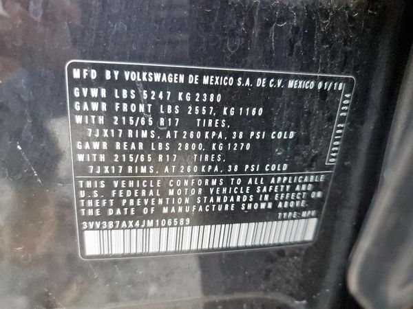 2018 VOLKSWAGEN TIGUAN SE, SEL