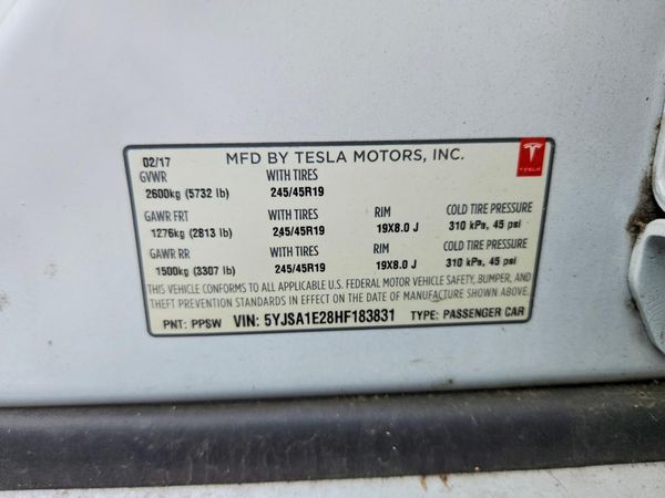 2017 TESLA MODEL S