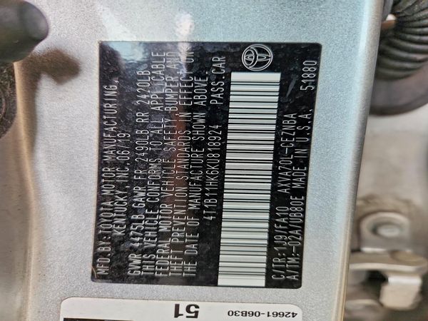 2019 TOYOTA CAMRY L/LE/SE/XLE