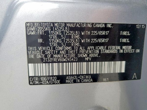 2016 TOYOTA RAV4 LE (X Grade)