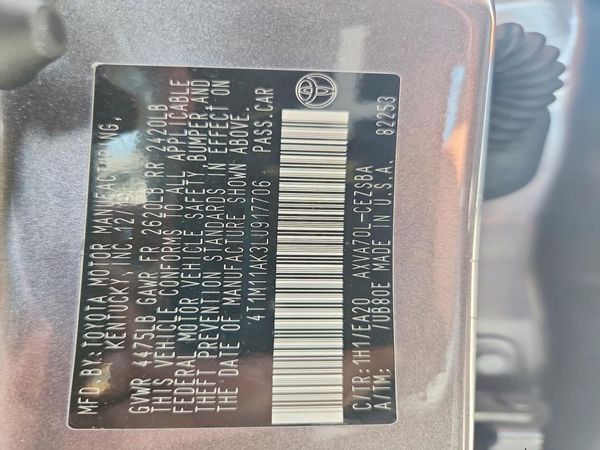 2020 TOYOTA CAMRY