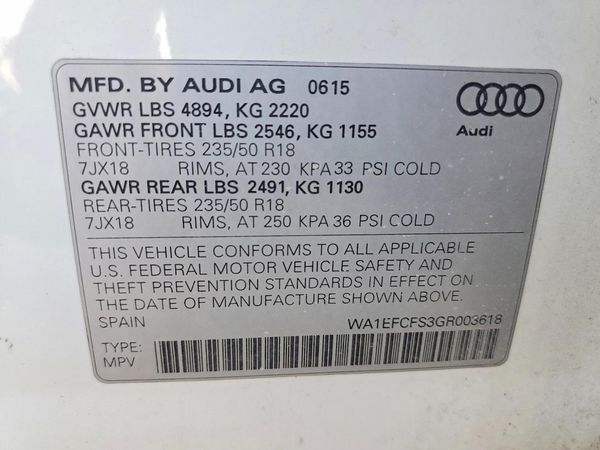 2016 AUDI Q3 quattro Premium Plus