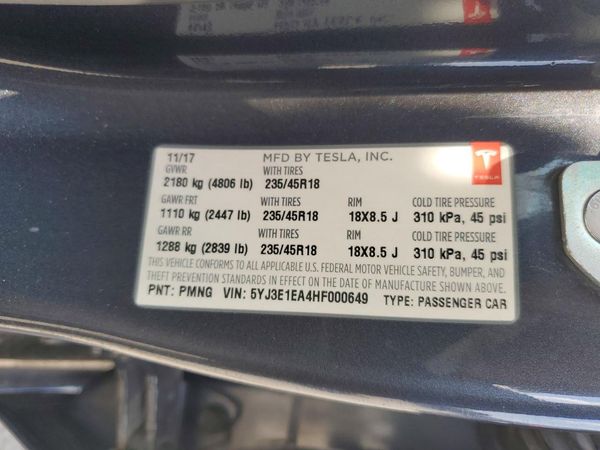 2017 TESLA MODEL 3