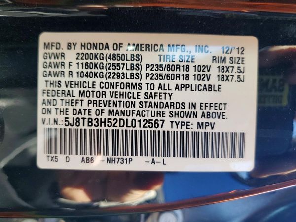 2013 ACURA RDX Technology Package