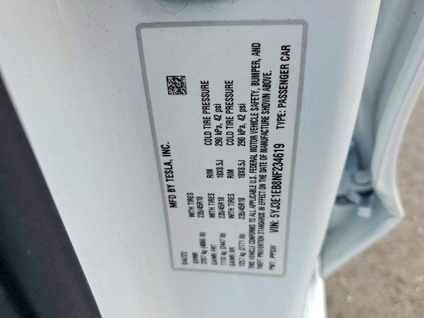 2022 TESLA MODEL 3