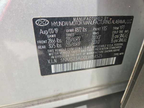 2020 HYUNDAI SANTA FE