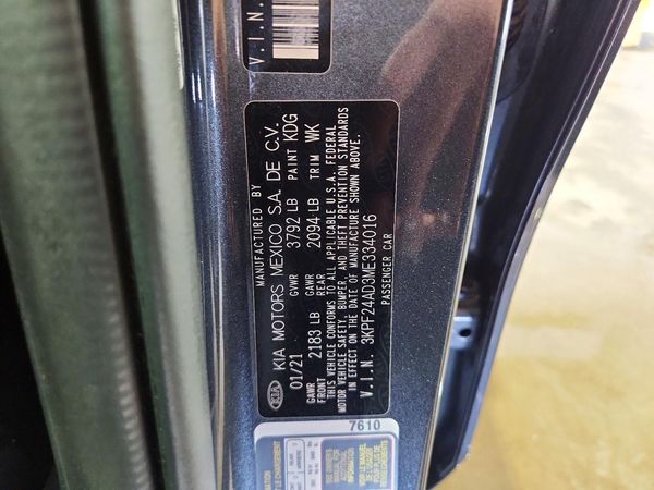 2021 KIA FORTE FE, LXS