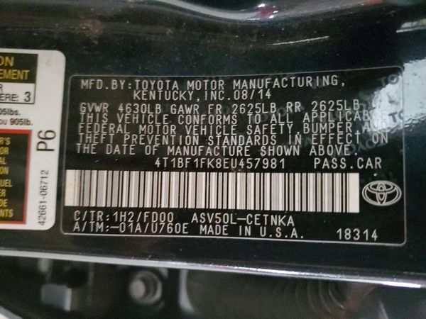 2014 TOYOTA CAMRY