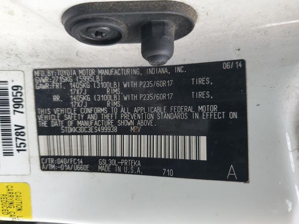2014 TOYOTA SIENNA