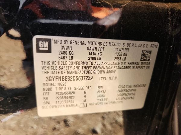 2012 CADILLAC SRX Performance