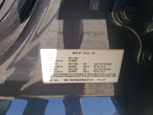 2024 TESLA MODEL Y — VINS