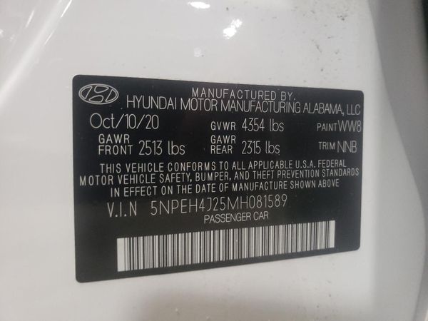 2021 HYUNDAI SONATA