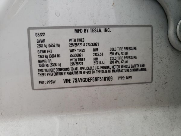 2022 TESLA MODEL Y