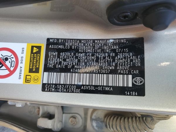 2015 TOYOTA CAMRY