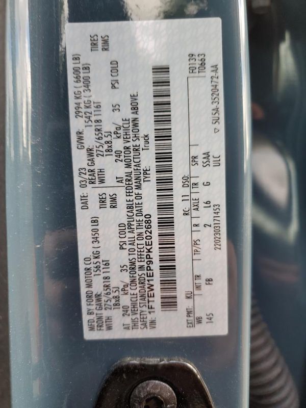 2023 FORD F150