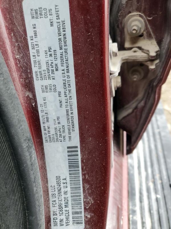 2022 RAM 1500 LONGHORN CREW CAB 4X4
