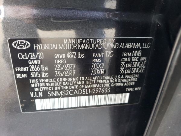 2020 HYUNDAI SANTA FE SE