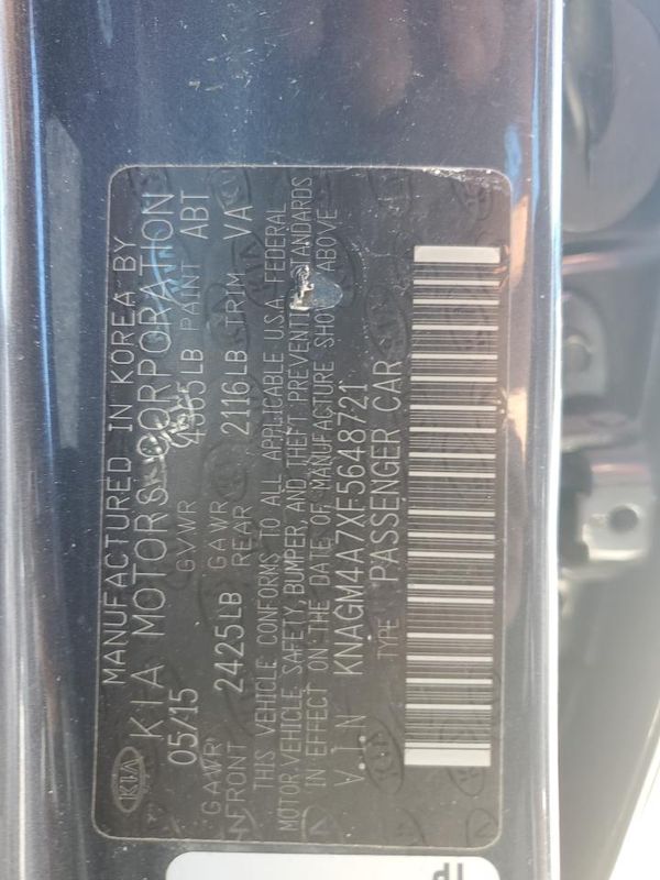 2015 KIA OPTIMA GL - Middle-low