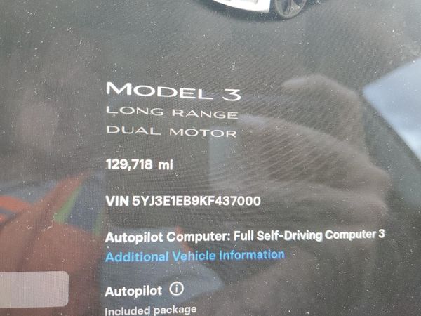 2019 TESLA MODEL 3