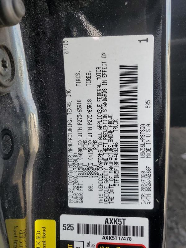 2015 TOYOTA TUNDRA