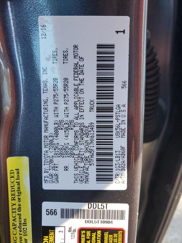 2017 TOYOTA TUNDRA Limited