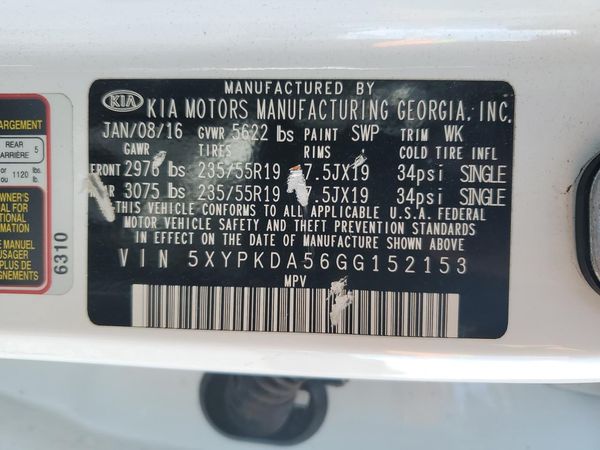 2016 KIA SORENTO
