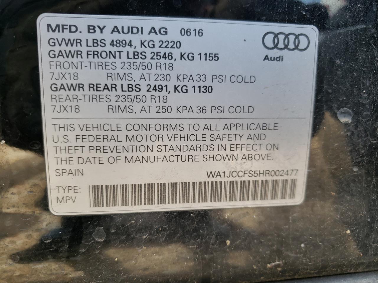 2017 AUDI Q3 quattro Premium Plus