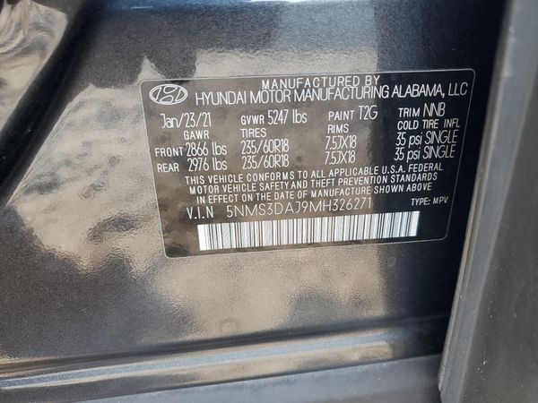 2021 HYUNDAI SANTA FE SEL w/ Premium Pkg