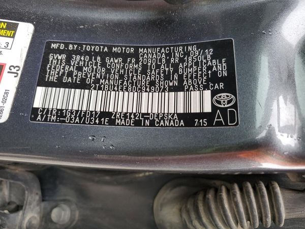 2013 TOYOTA COROLLA