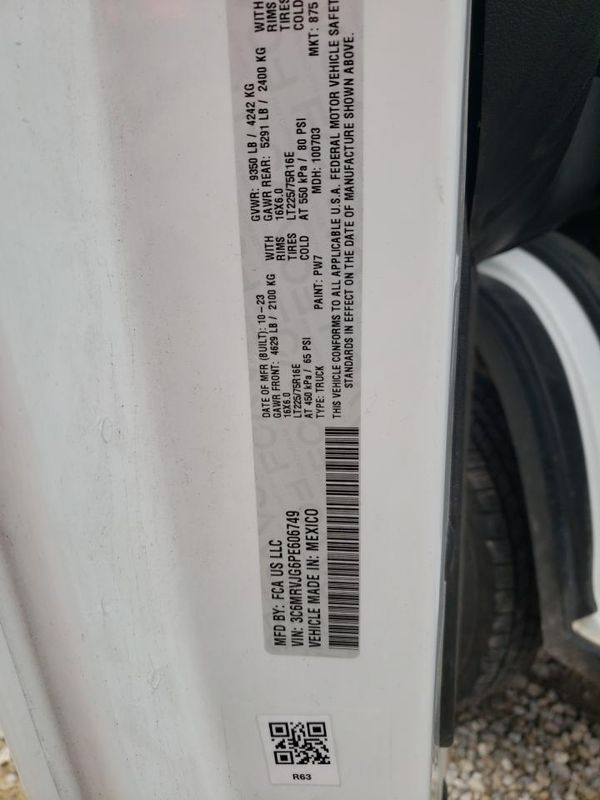 2023 RAM PROMASTER 3500 High Roof