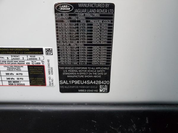 2024 LAND ROVER RANGE ROVER SPORT P360 SE