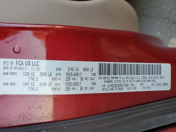 2016 DODGE GRAND CARAVAN SE