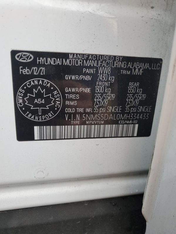 2021 HYUNDAI SANTA FE Calligraphy