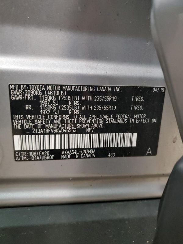 2019 TOYOTA RAV4 XLE Premium