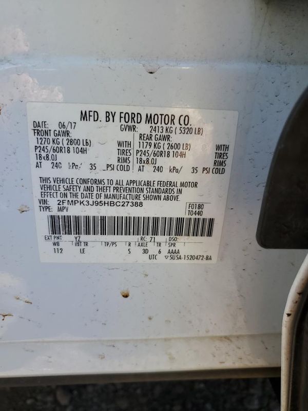 2017 FORD EDGE SEL