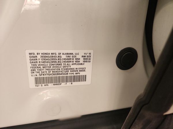 2016 HONDA PILOT EX