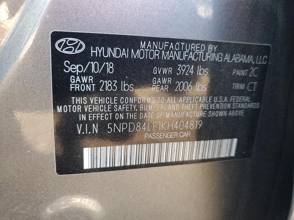 2019 HYUNDAI ELANTRA