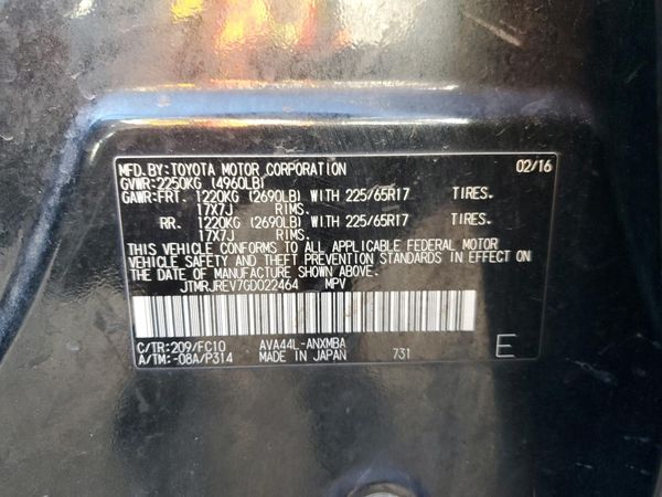 2016 TOYOTA RAV4 XLE (M Grade)