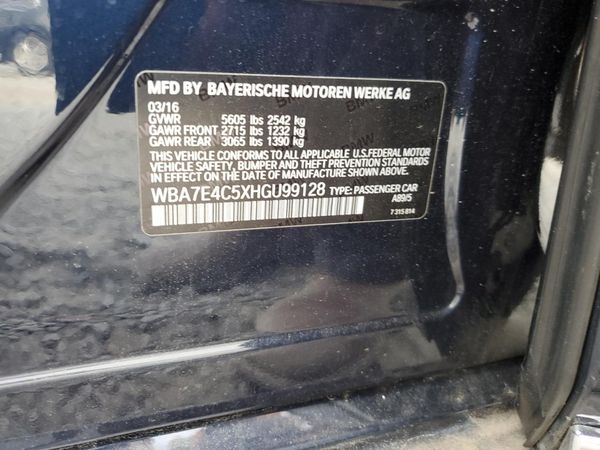 2017 BMW 740