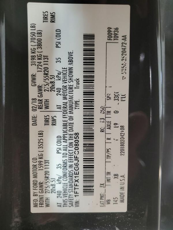 2018 FORD F150