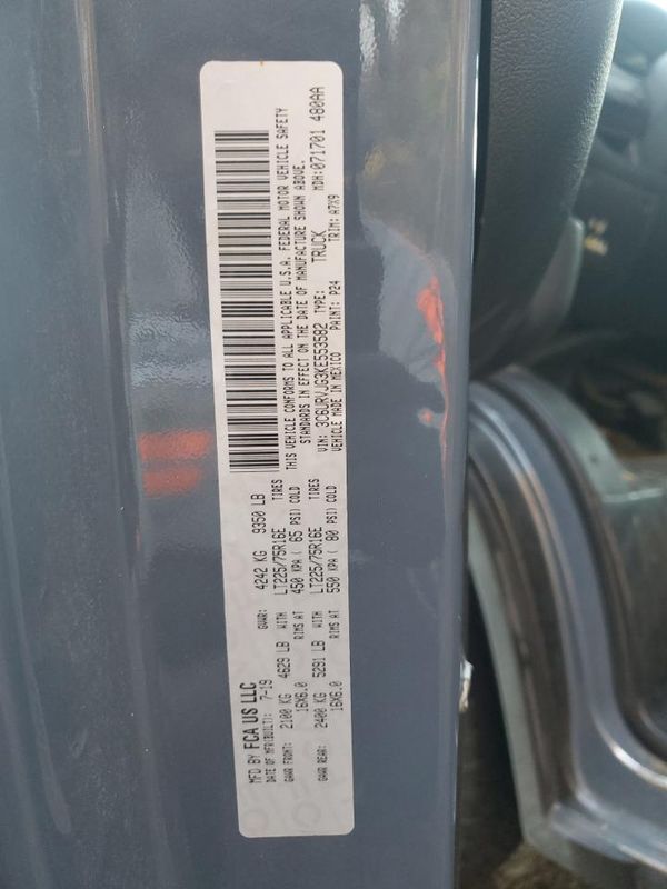 2019 RAM PROMASTER CARGO 159 EXT